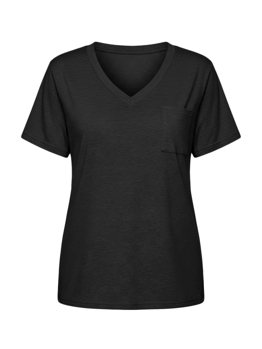 Tankaneo Women's Loose Fit V-Neck T-Shirt