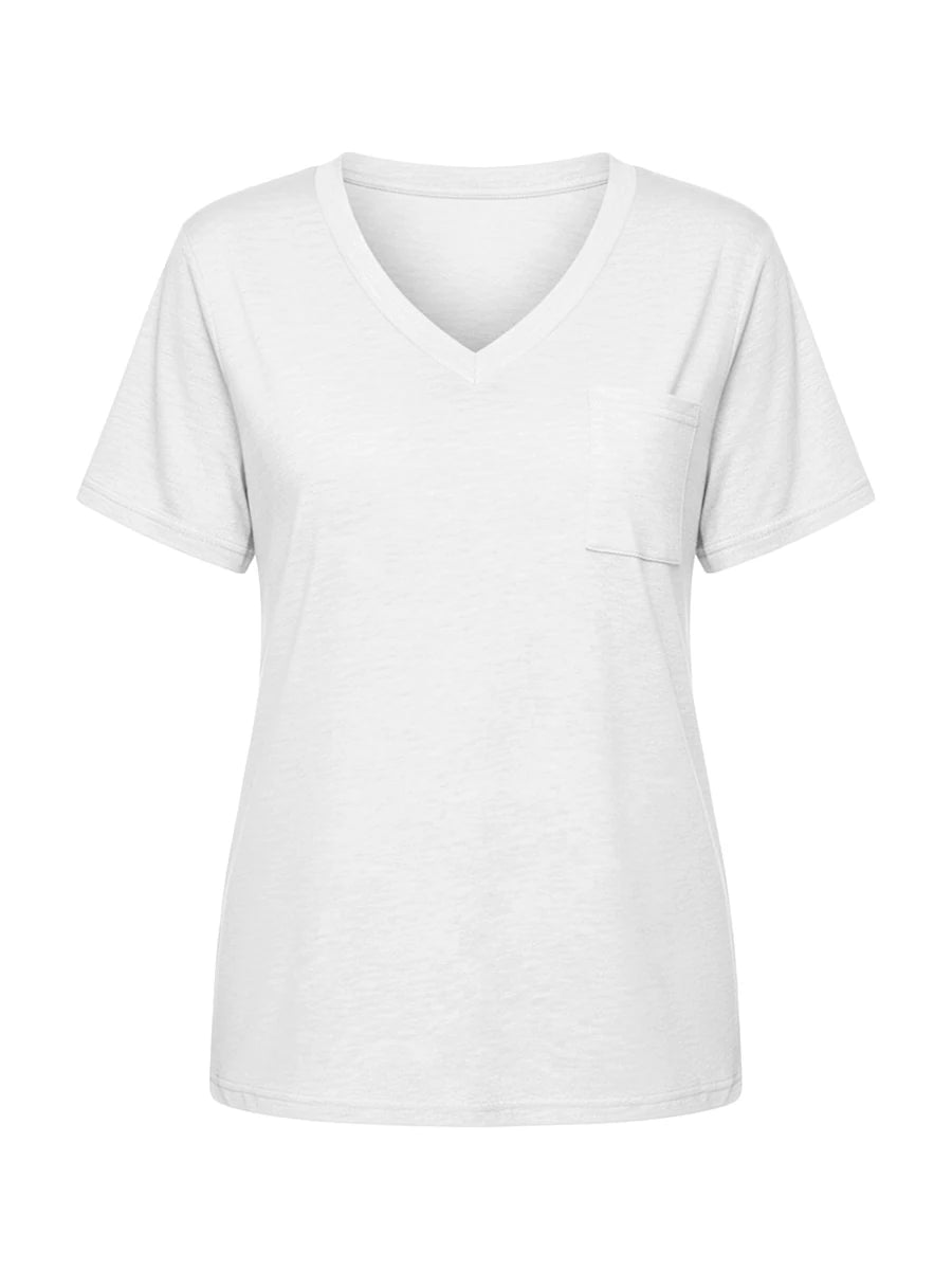 Tankaneo Women's Loose Fit V-Neck T-Shirt