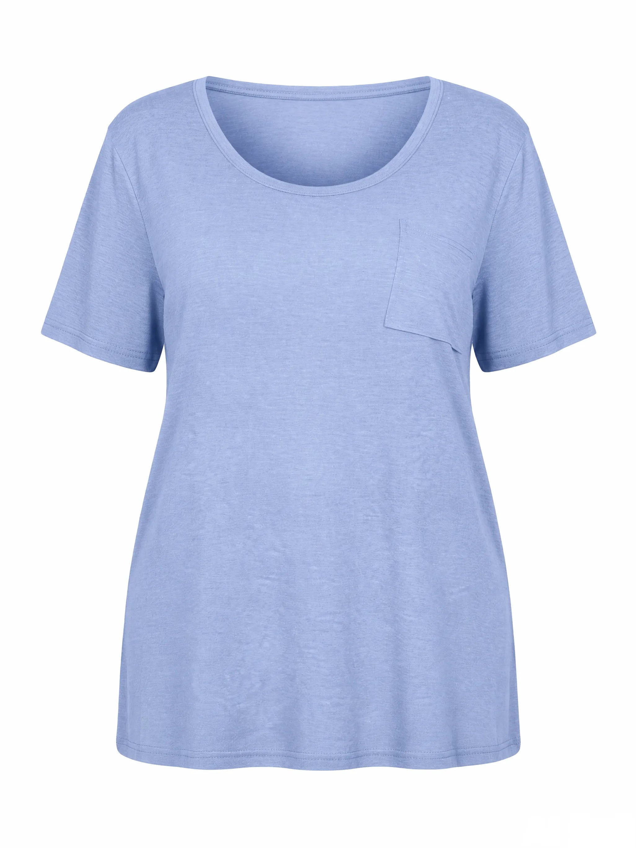 Tankaneo Women's Plus Size Crew Neck Tunic Top