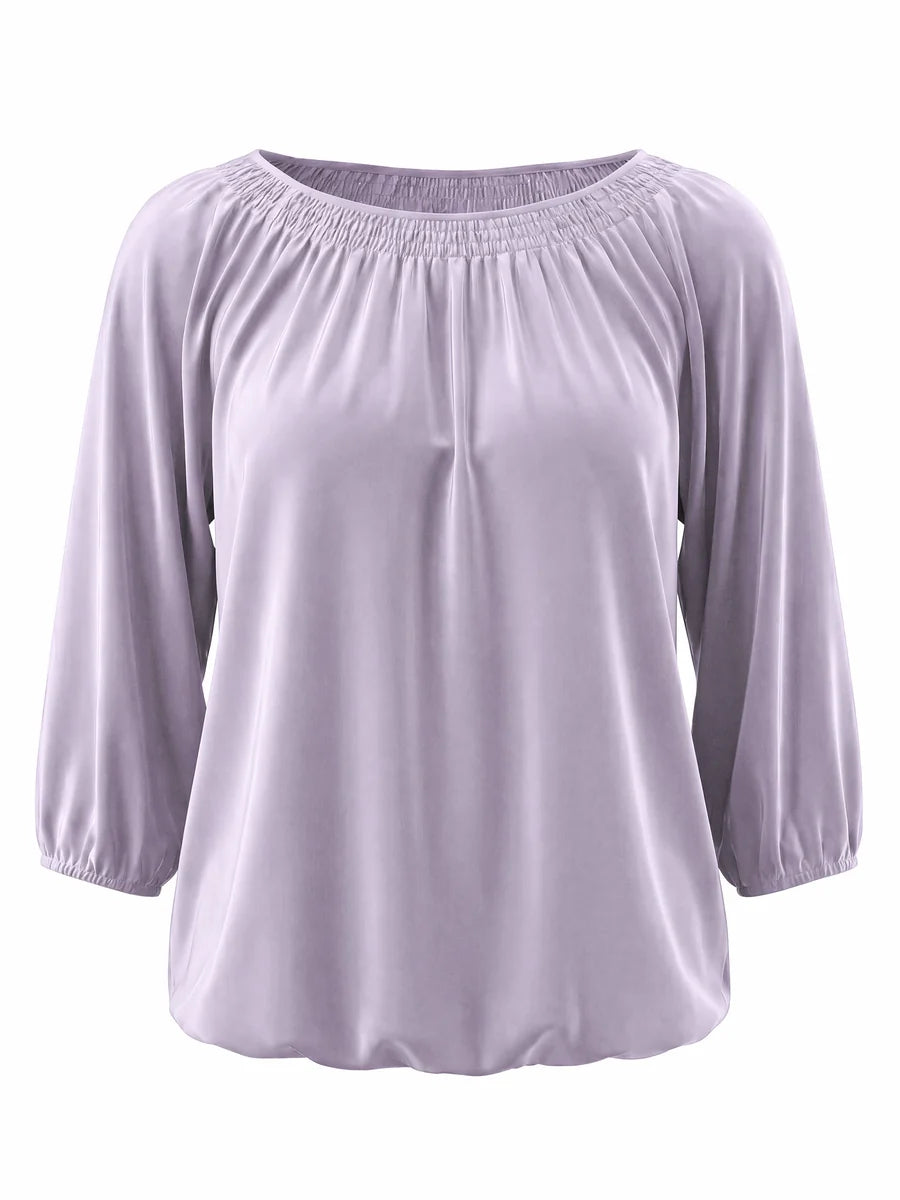 Tankaneo Women's Crew Neck 3/4 Sleeve Top