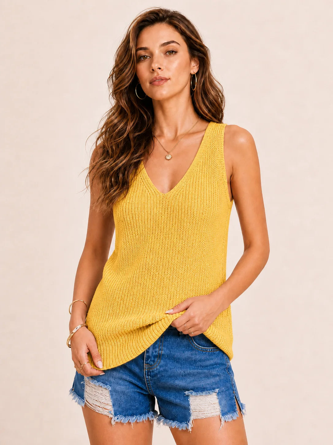 Tankaneo Women's V-Neck Sweater Vest