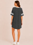 Tankaneo Women's Oversized V-Neck Sleep Shirt