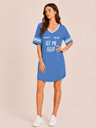 Tankaneo Women's Oversized V-Neck Sleep Shirt