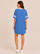 Tankaneo Women's Oversized V-Neck Sleep Shirt