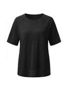 Tankaneo Women's Oversized 3/4 Sleeve Crewneck T-Shirt
