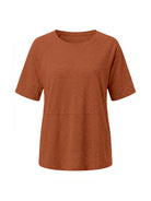Tankaneo Women's Oversized 3/4 Sleeve Crewneck T-Shirt