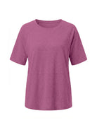 Tankaneo Women's Oversized 3/4 Sleeve Crewneck T-Shirt