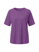Tankaneo Women's Oversized 3/4 Sleeve Crewneck T-Shirt