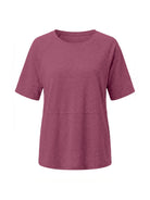 Tankaneo Women's Oversized 3/4 Sleeve Crewneck T-Shirt