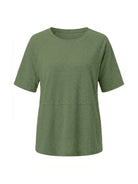 Tankaneo Women's Oversized 3/4 Sleeve Crewneck T-Shirt