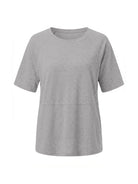 Tankaneo Women's Oversized 3/4 Sleeve Crewneck T-Shirt