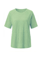 Tankaneo Women's Oversized 3/4 Sleeve Crewneck T-Shirt