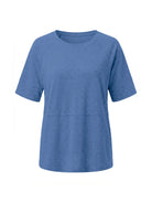 Tankaneo Women's Oversized 3/4 Sleeve Crewneck T-Shirt