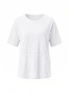Tankaneo Women's Oversized 3/4 Sleeve Crewneck T-Shirt