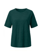 Tankaneo Women's Oversized 3/4 Sleeve Crewneck T-Shirt