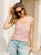 Tankaneo Women's Ribbed Knit Tank Top