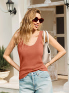 Tankaneo Women's Ribbed Knit Tank Top