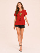 Tankaneo Women's Graphic Short Sleeve Tee