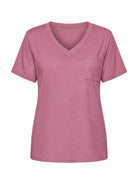 Tankaneo Women's Loose Fit V-Neck T-Shirt