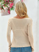 Tankaneo Women's Sheer Boat Neck Knit Top