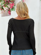 Tankaneo Women's Sheer Boat Neck Knit Top