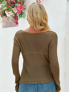 Tankaneo Women's Sheer Boat Neck Knit Top