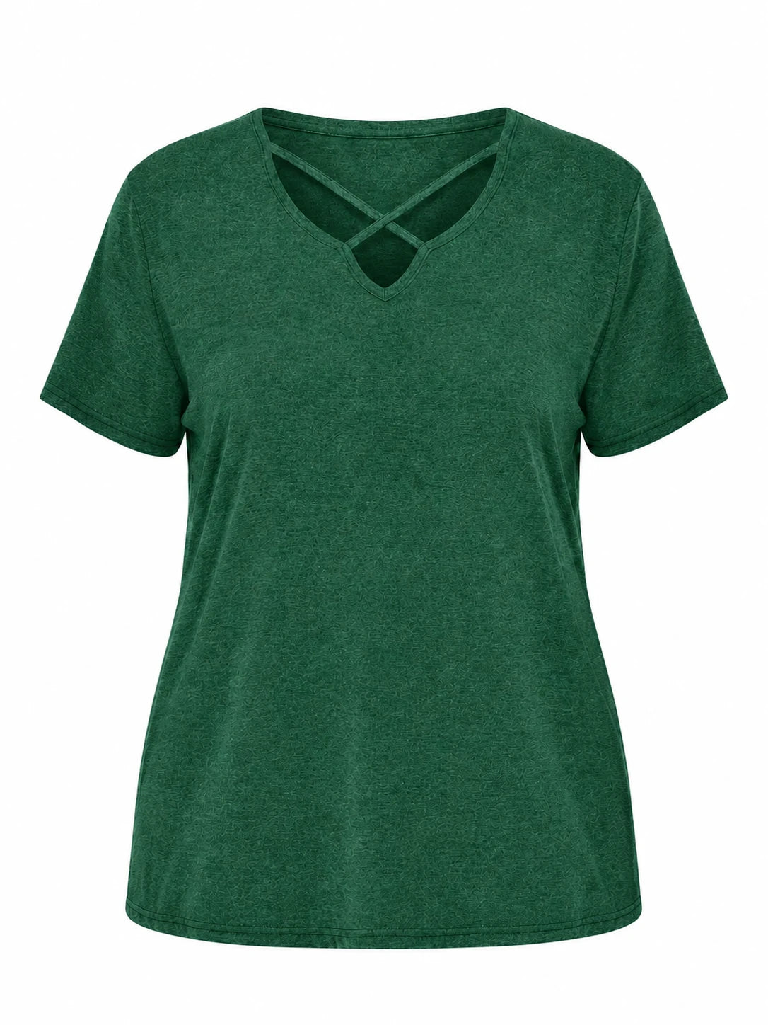 Tankaneo Women's Cross-Front V-Neck T-Shirt