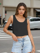 Tankaneo Women's Sleeveless Cropped Tank Top
