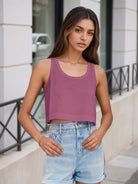 Tankaneo Women's Sleeveless Cropped Tank Top