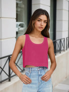 Tankaneo Women's Sleeveless Cropped Tank Top