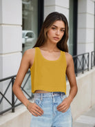 Tankaneo Women's Sleeveless Cropped Tank Top