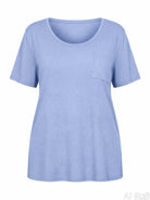 Tankaneo Women's Plus Size Crew Neck Tunic Top