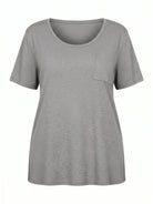 Tankaneo Women's Plus Size Crew Neck Tunic Top