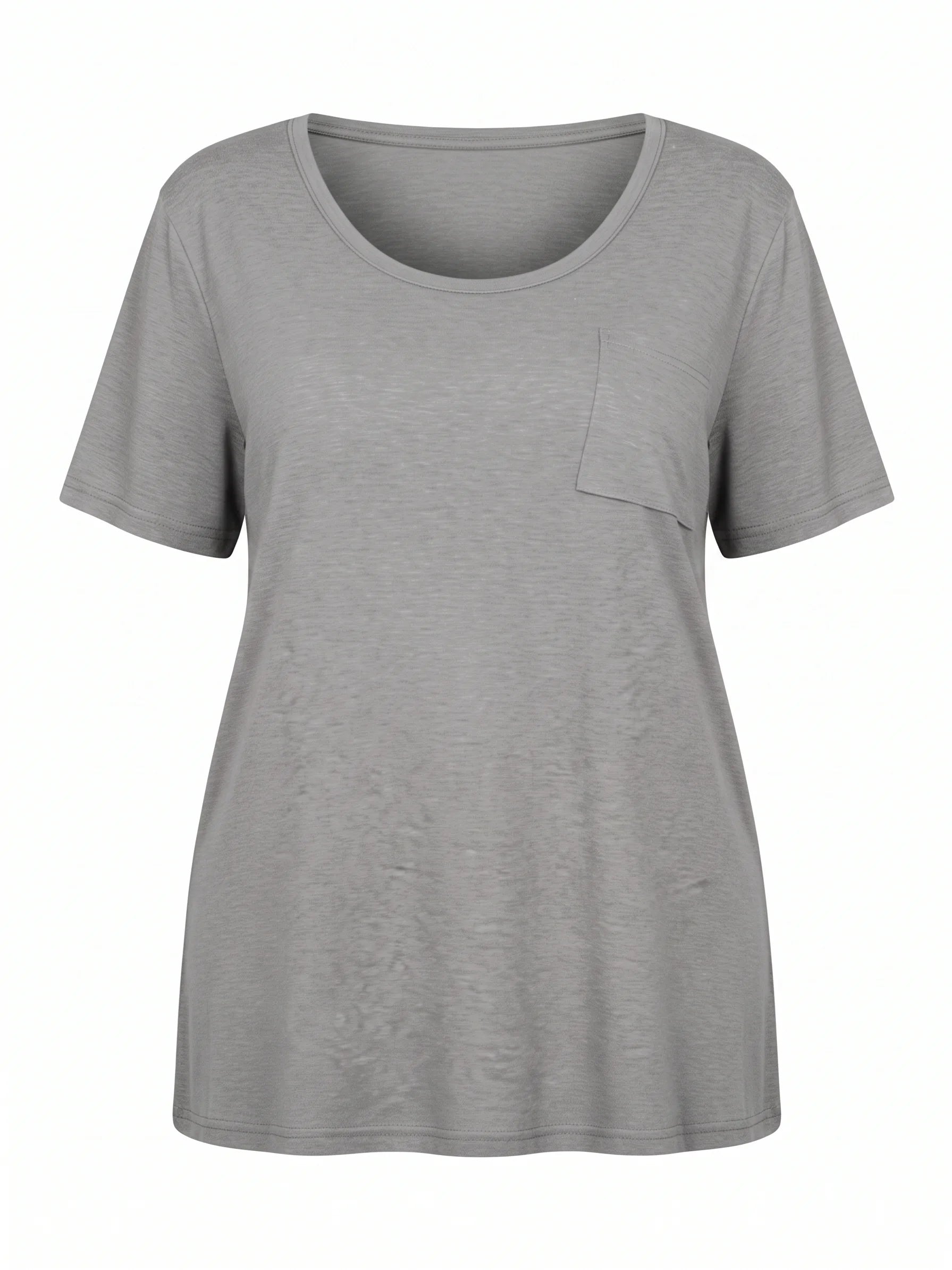 Tankaneo Women's Plus Size Crew Neck Tunic Top