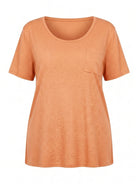 Tankaneo Women's Plus Size Crew Neck Tunic Top