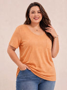 Tankaneo Women's Plus Size Crew Neck Tunic Top