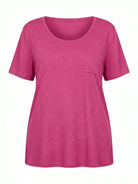 Tankaneo Women's Plus Size Crew Neck Tunic Top