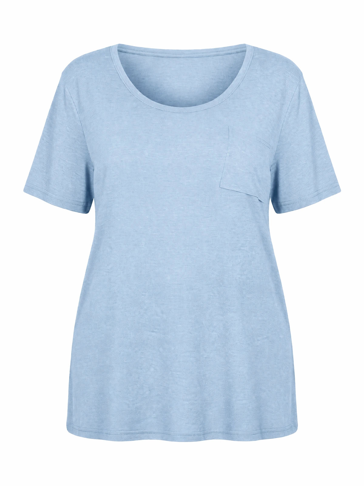 Tankaneo Women's Plus Size Crew Neck Tunic Top