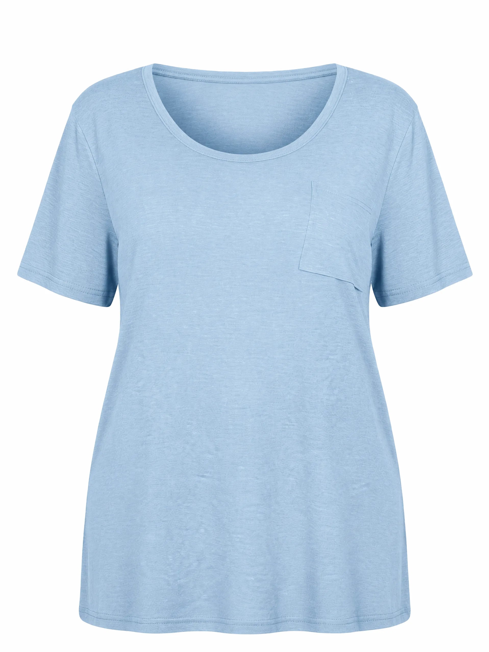 Tankaneo Women's Plus Size Crew Neck Tunic Top