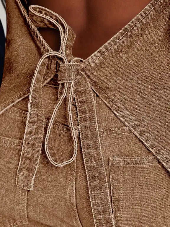 Tankaneo Women's Button-Down Denim Vest Top