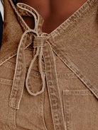 Tankaneo Women's Button-Down Denim Vest Top