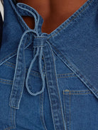 Tankaneo Women's Button-Down Denim Vest Top