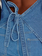 Tankaneo Women's Button-Down Denim Vest Top