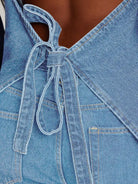 Tankaneo Women's Button-Down Denim Vest Top