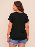 Tankaneo Women's Plus Size V-Neck T-Shirt
