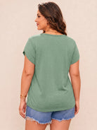 Tankaneo Women's Plus Size V-Neck T-Shirt