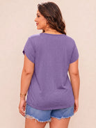 Tankaneo Women's Plus Size V-Neck T-Shirt