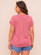 Tankaneo Women's Plus Size V-Neck T-Shirt