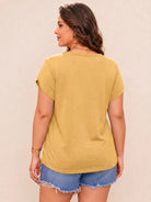 Tankaneo Women's Plus Size V-Neck T-Shirt