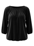 Tankaneo Women's Crew Neck 3/4 Sleeve Top